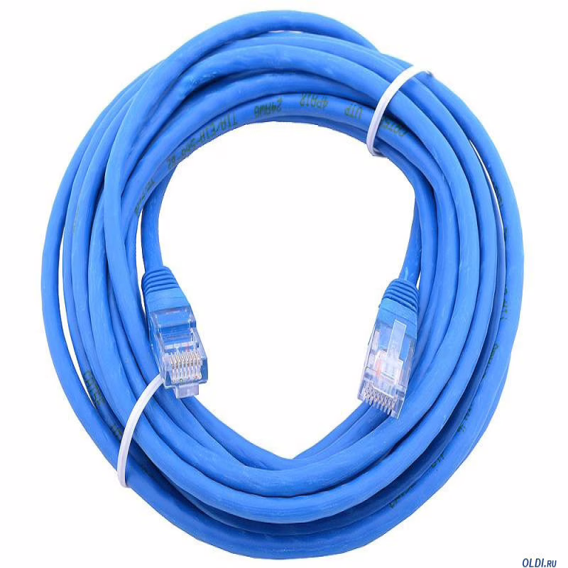 Сетевой кабель Ethernet JXD UTP Cat.5e, Patch Cord, литой, 20 м