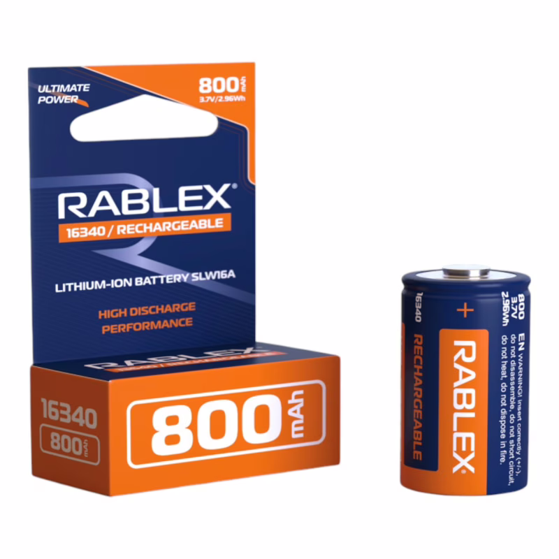 Акумулятор Rablex 16340 Li-ion 800mAh Li-ION 3.7v