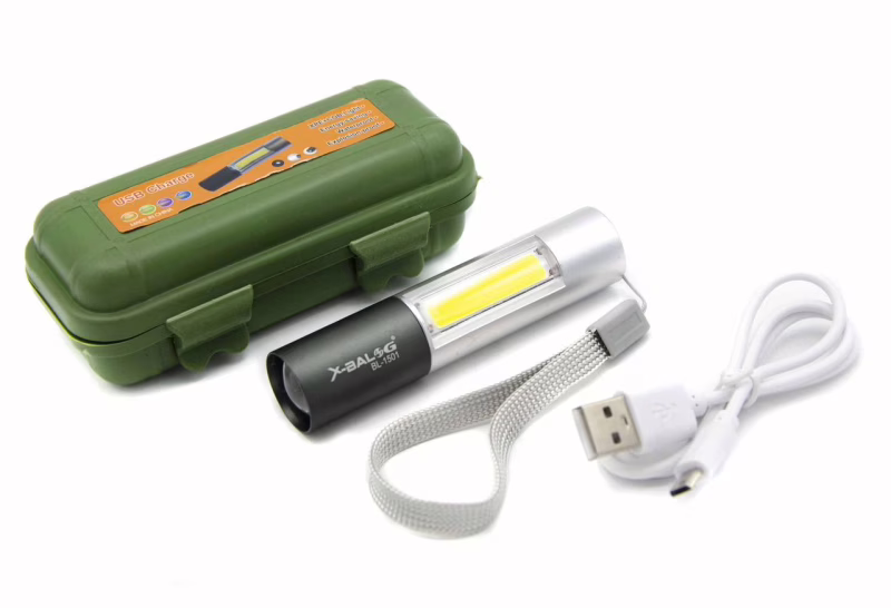 Ручной фонарь Police BL-1501, ЗУ microUSB, Zoom, XPE+COB