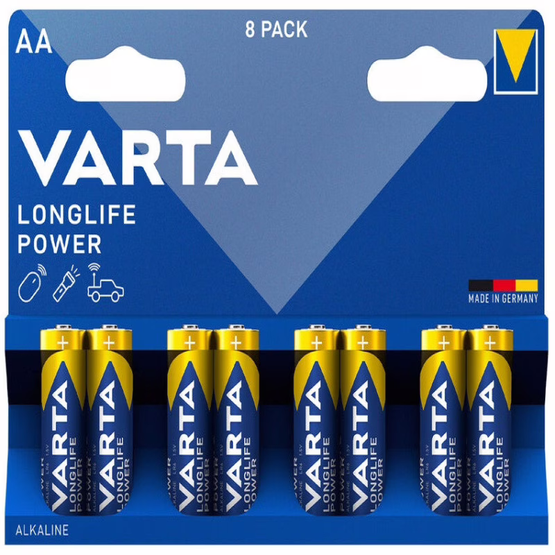 Батарейка Varta LR6 (AA) Longlife Power Alkaline 8 шт.