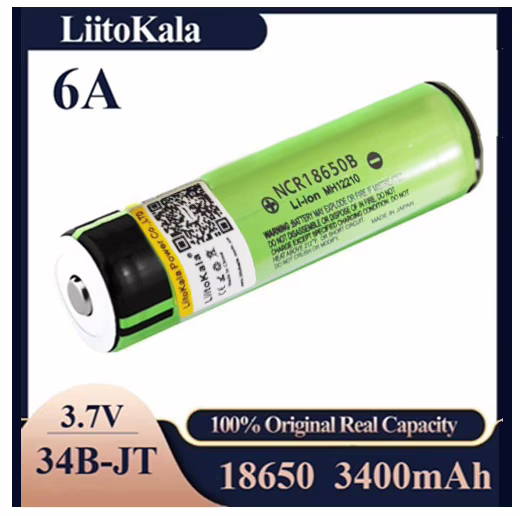 Аккумулятор LiitoKala 18650 NCR34B-JT Li-ion 3400mAh