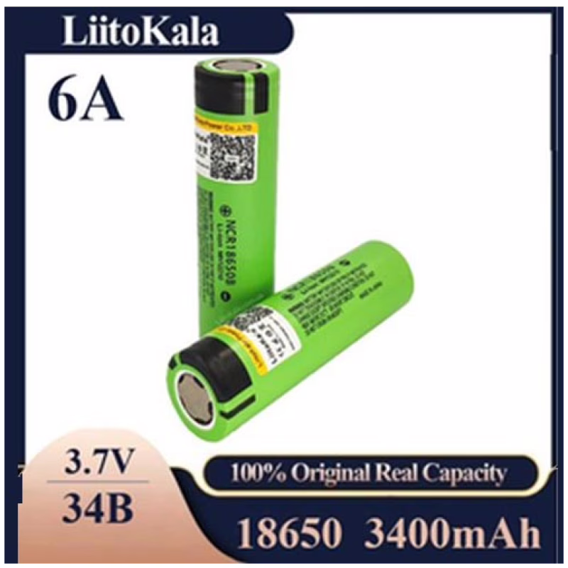 Аккумулятор LiitoKala 18650 NCR34B Li-ion 3400mAh (без носика)
