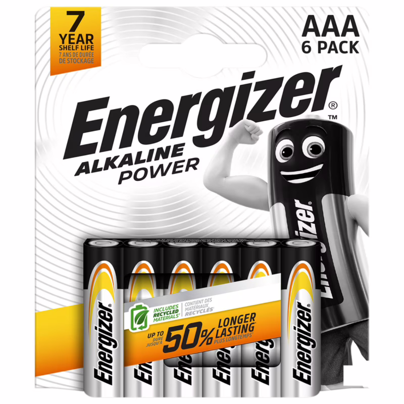 Батарейка Energizer LR3/AAA Alkaline, блистр 6шт