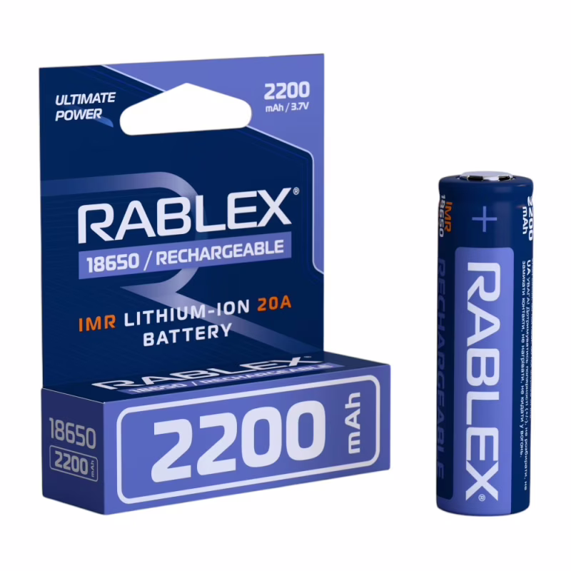 Аккумулятор Rablex 18650 IMR Li-ion 2200mAh 3.7V 20A высокотоковый