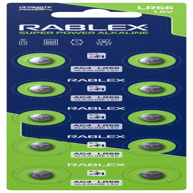 Батарейка Rablex LR66 (AG4) 1.5V New Design