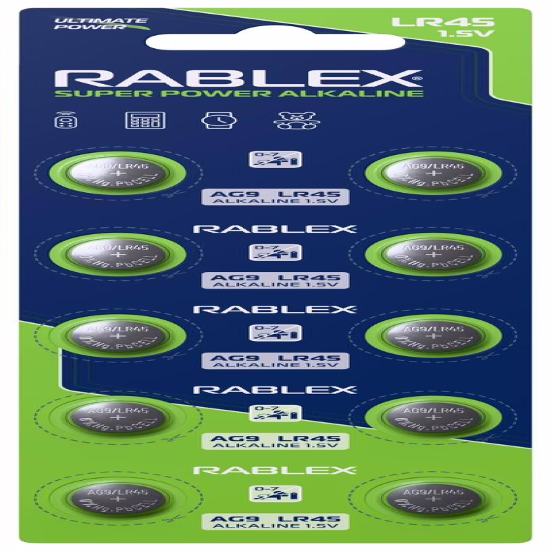 Батарейки-таблетки Rablex LR45, AG9, New Design