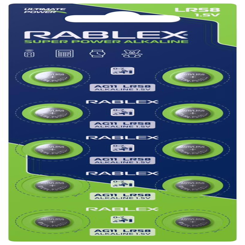 Батарейки-таблетки Rablex LR58, AG11, New Design