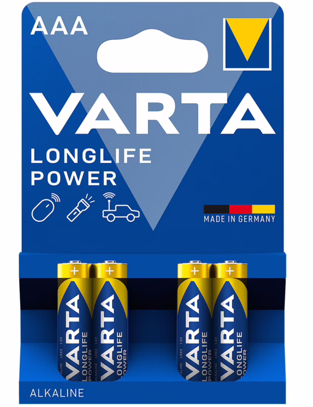 Батарейка Varta LR3/AAA Longlife Power Alkaline 4шт
