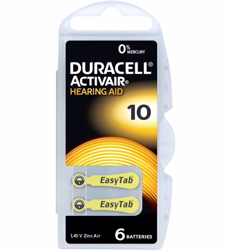 Батарейка Duracell ZA10 1.45V (блистер 6 шт.)