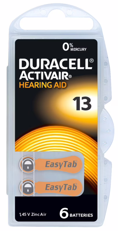 Батарейка Duracell ZA13 1.45V (блистер 6 шт.)