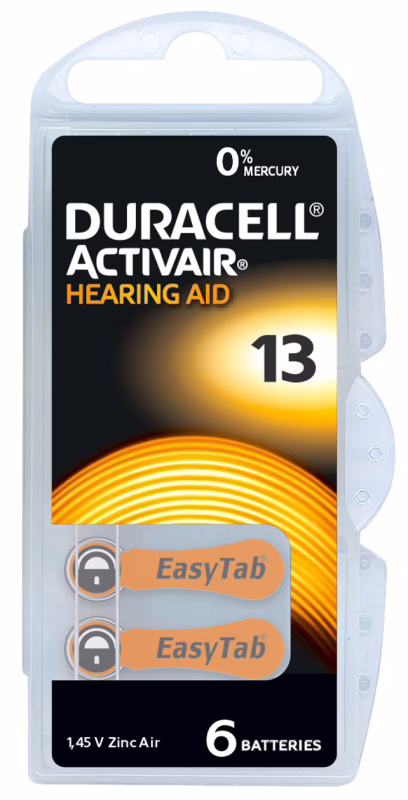 Батарейки-таблетки Duracell DA13, 6 шт.
