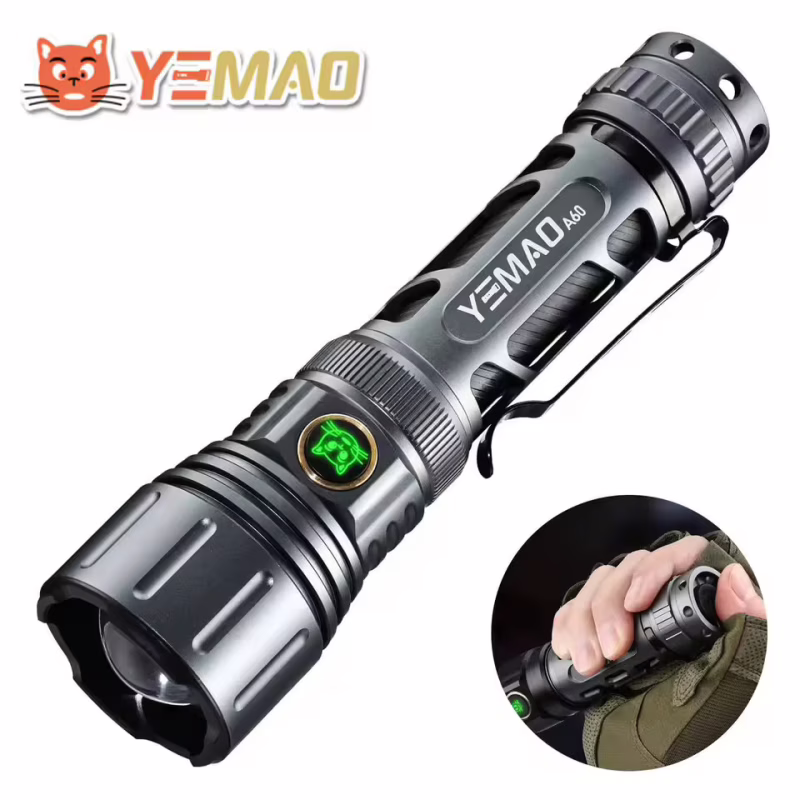 Ручний ліхтар YEMAO YM-А70, 1500LM, 20 W LED, Zoom, 1x21700 акум, TYPE-C