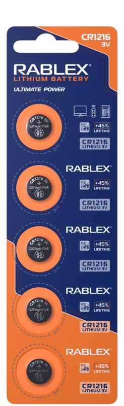 Батарейка Rablex CR1216 3V (блистер 5 шт.)